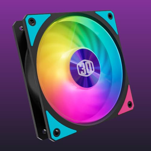Cooler Master Mobius 120P ARGB 30th Anniversary Edition Cabinet Fan (Single Pack) - Black